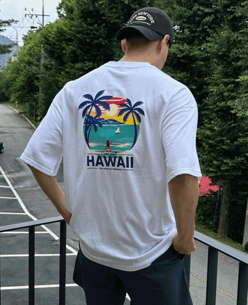 하와이 반팔티(5color)